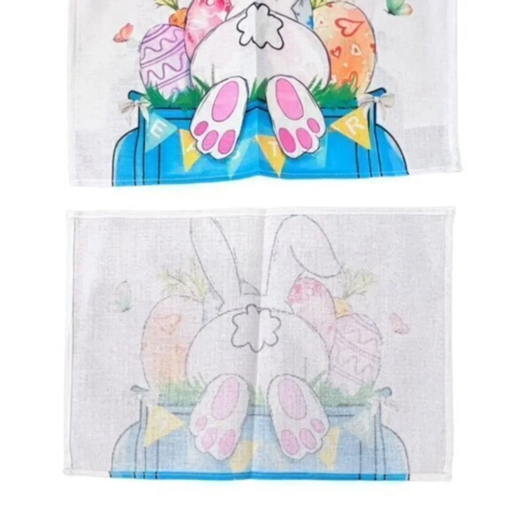 Easter Bunny Truck Table Placemats‎ Set Of 4 NEW Farmhouse Easter Eggs Spring